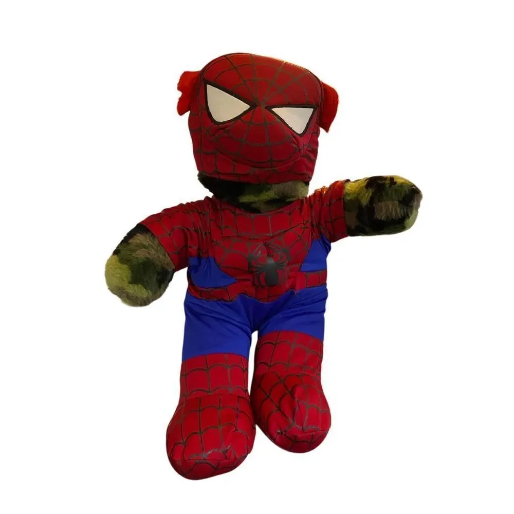 Build a bear, Spider-Man camo teddy bear, marvel comic 16 inches